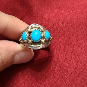 Silver and turquoise